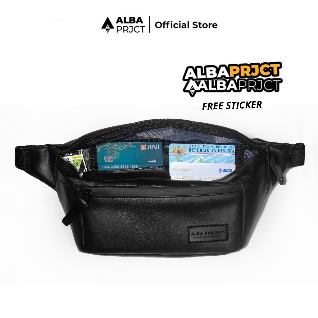 ALBA PROJECT | WAISTBAG &quot;FANO&quot; | TAS SELEMPANG PRIA | TAS PINGGANG WATERPROOF