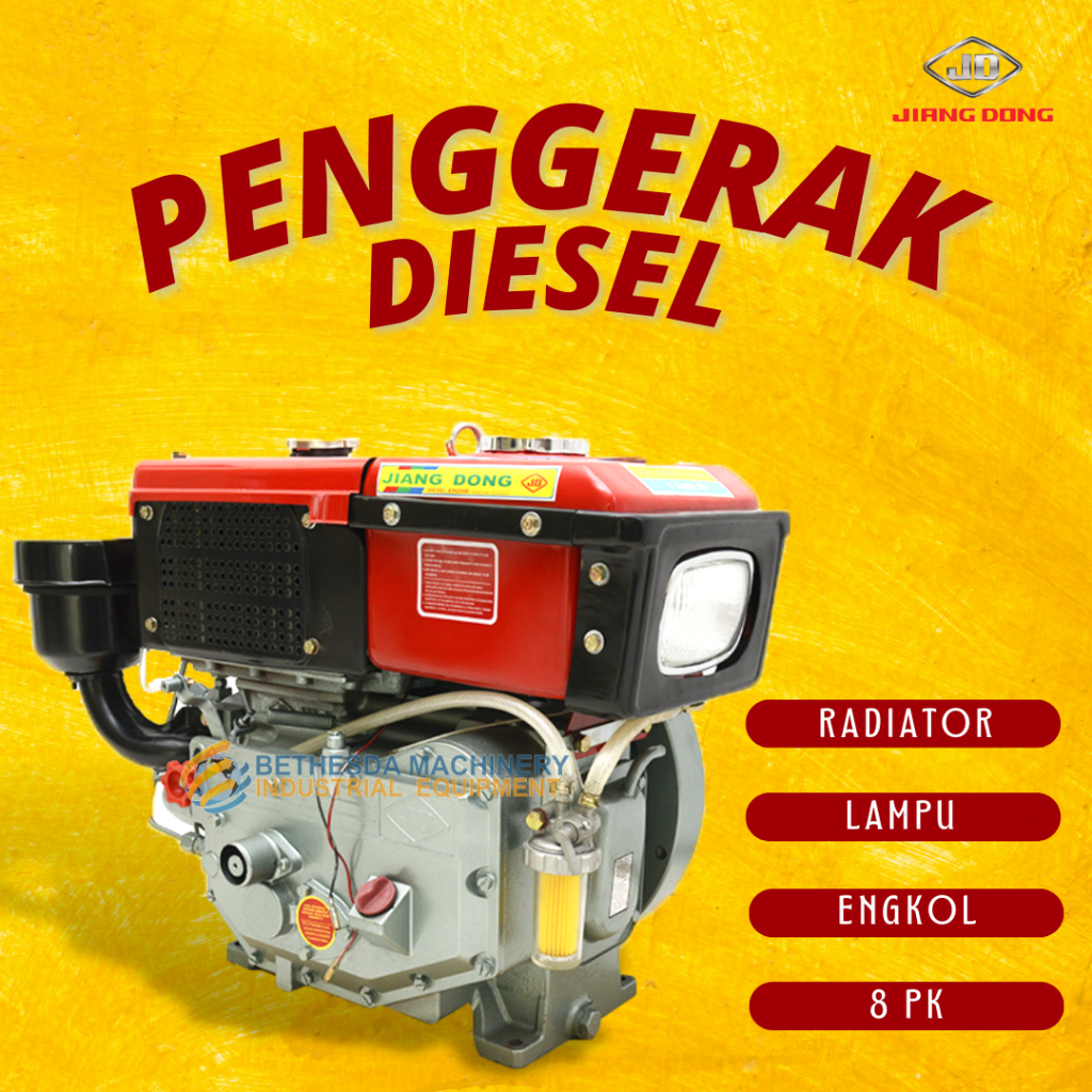 Mesin Diesel 8pk Radiator R180-NL Penggerak 8hp engkol