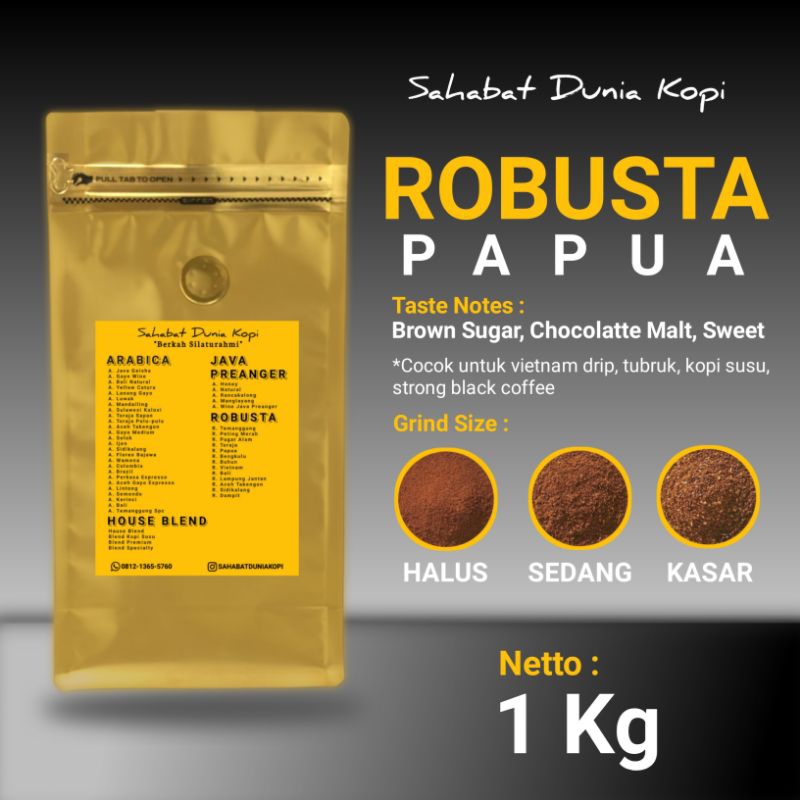 

Kopi Robusta Papua Wamena 100% Kualitas Terbaik