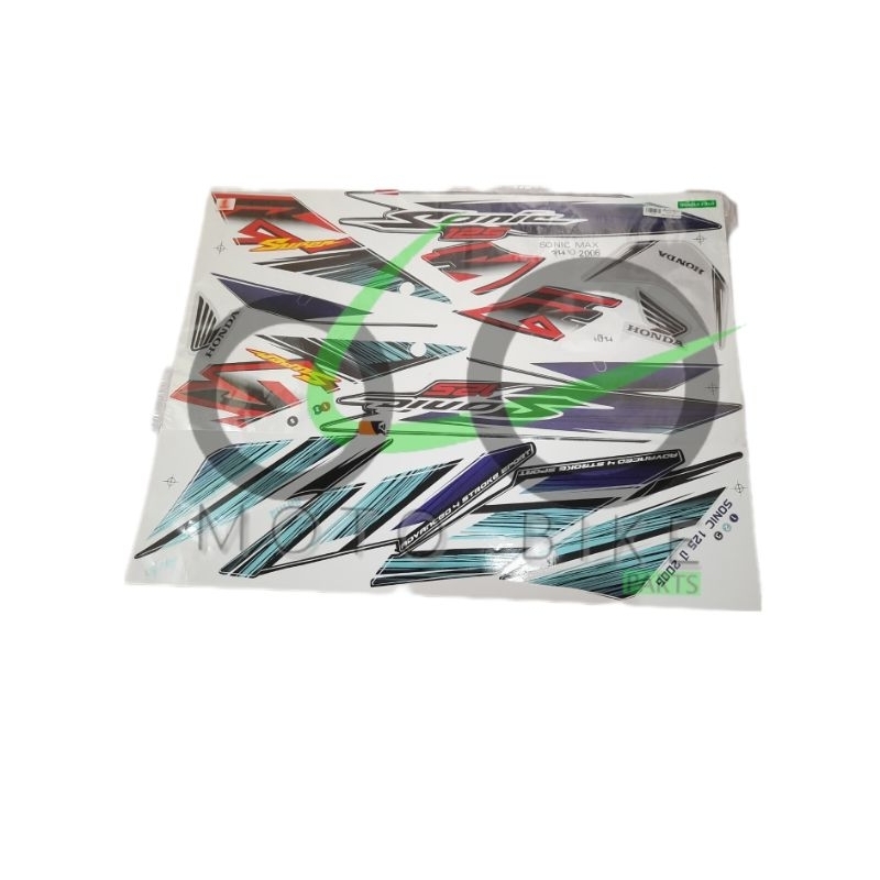 Striping Stiker Set Honda Sonic 125 RS Tahun 2006