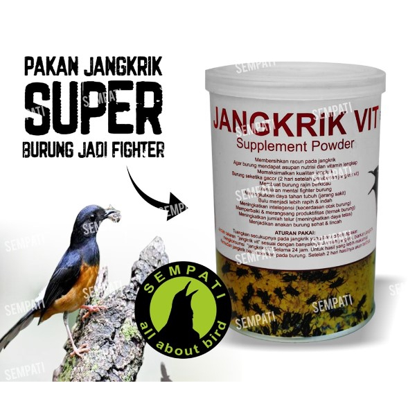 Sempati Jangkrik Vit Pakan Khusus Jangkrik Untuk Burung Murai Kacer Cucak Anis Jadi Gacor Jangkrik-V