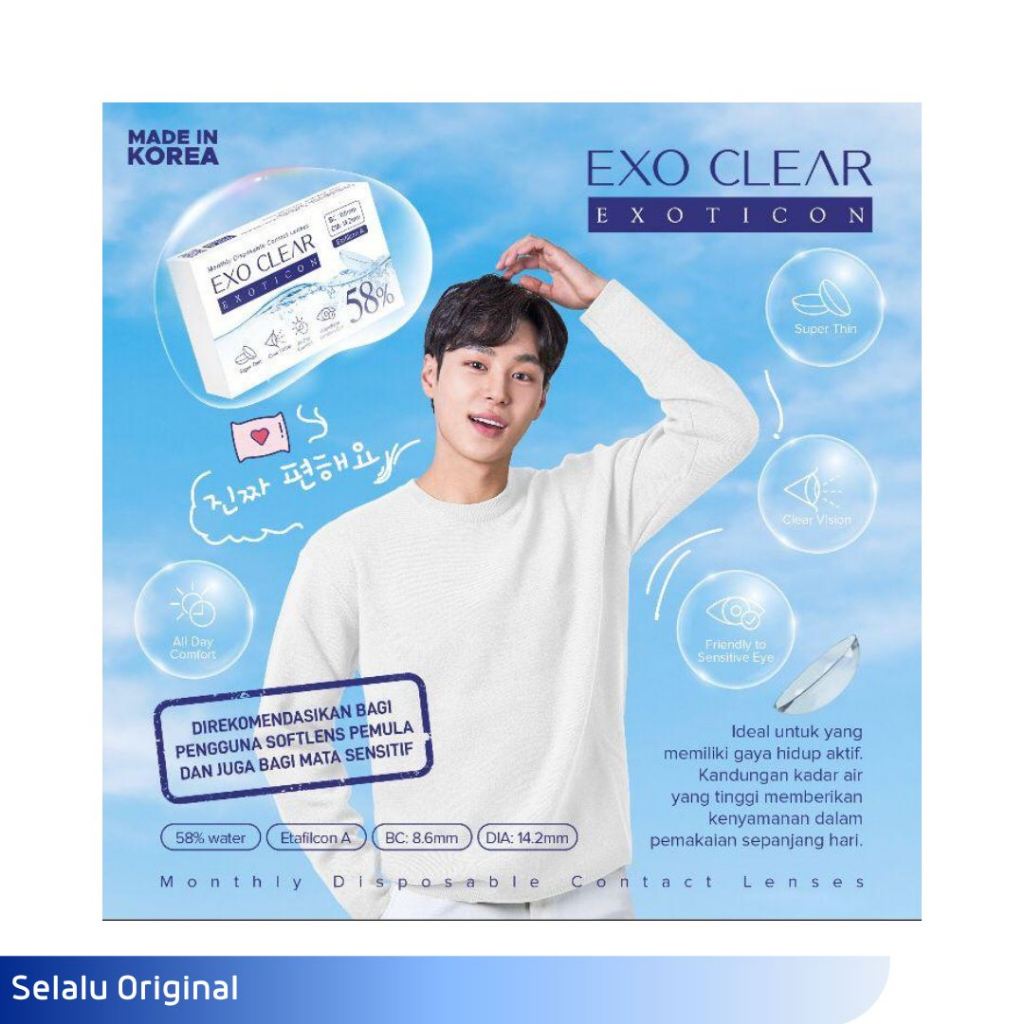 SOFTLENS BENING BULANAN X2 KADAR AIR TINGGI EXO CLEAR