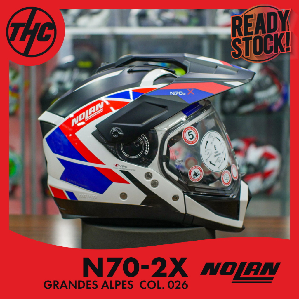 NOLAN N70-2X GRANDES ALPES 026 CROSS MODULAR N702X METAL WHITE