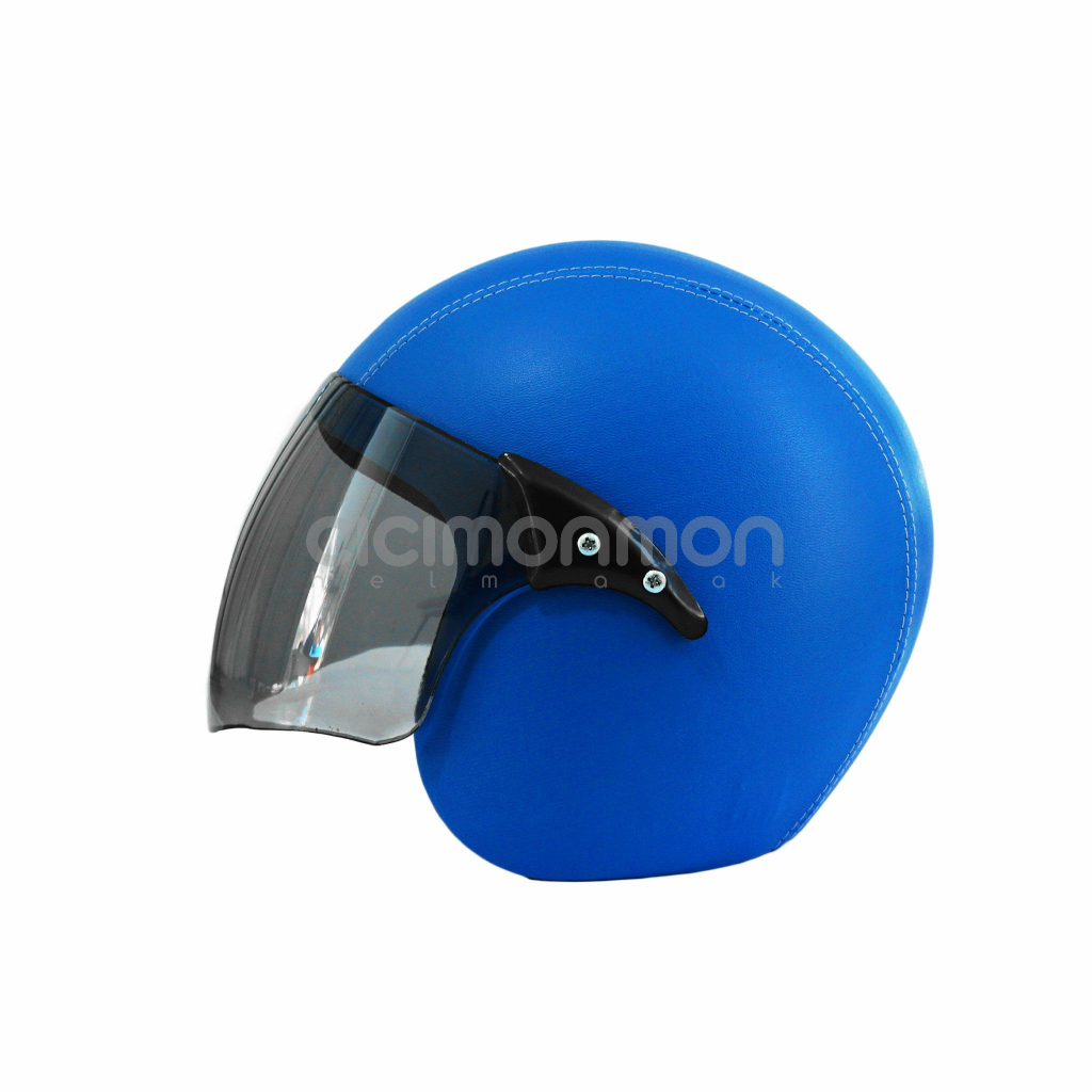 Helm Kulit Standart halfface Anak Usia 3-7th Warna Biru
