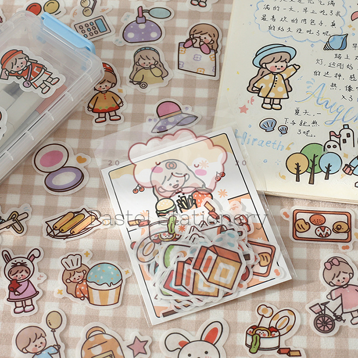 

My Girly Planet Flake Deco Stickers Set - Stiker Lucu