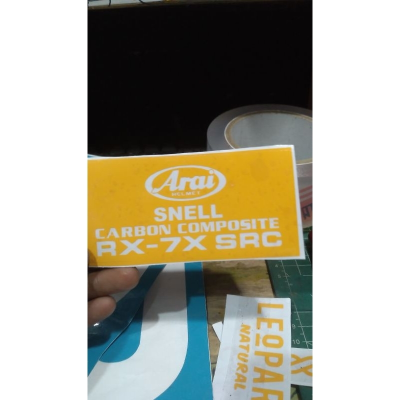 stiker repaint font logo arai snell  rx-7x carbon composit src