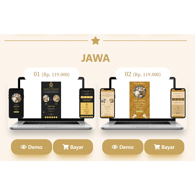 Undangan Digital Wedding Tema Jawa