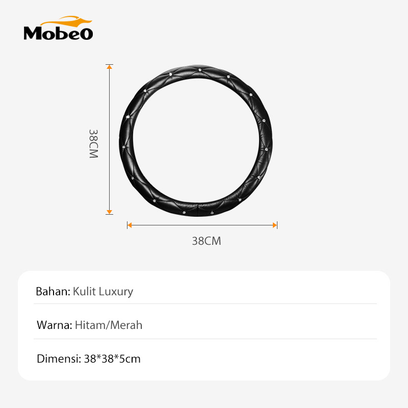 (SALE) Sarung Setir Mobil Premium Diameter 38cm Royal Crown Steering Cover