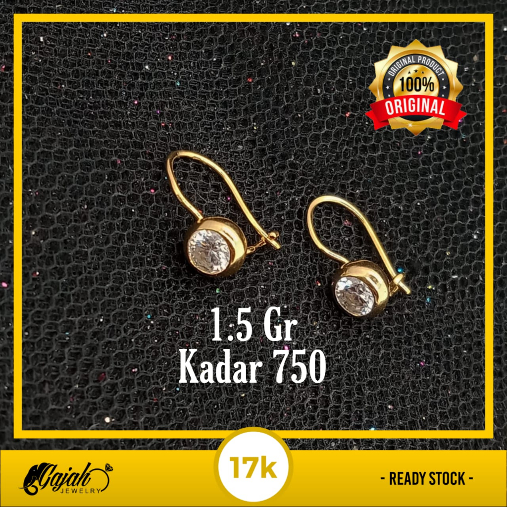 Anting Emas 17K - 1.5 Gr Kadar 750 - 5219