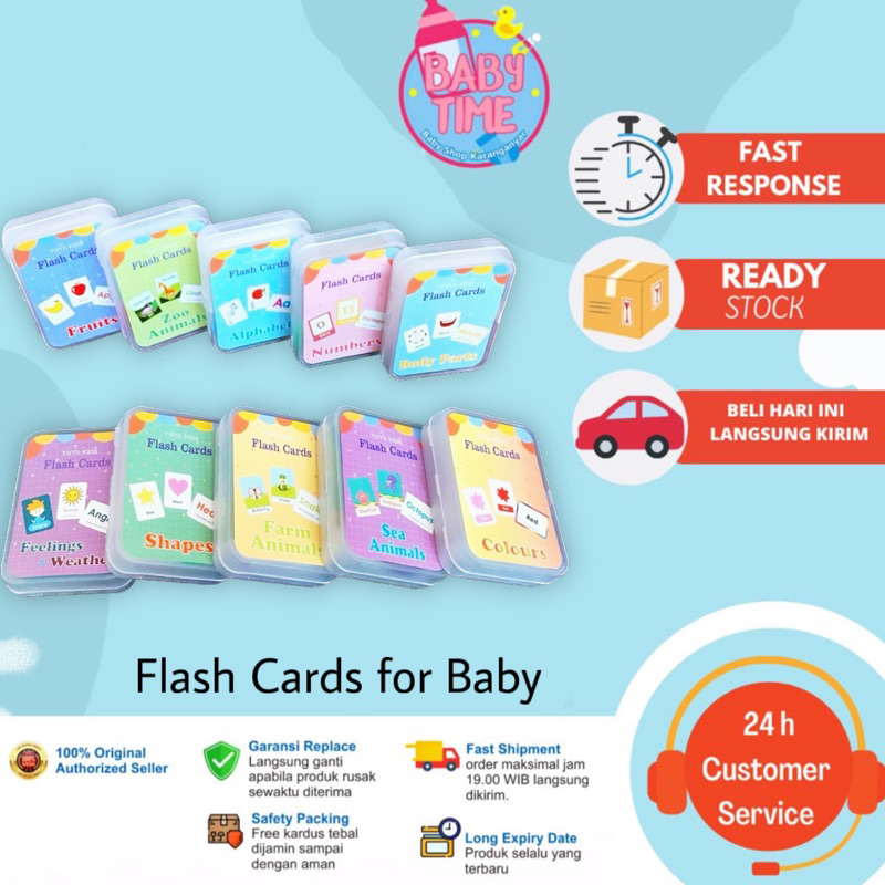 FLASH CARD EDUKASI ANAK 20 card/ 36 card