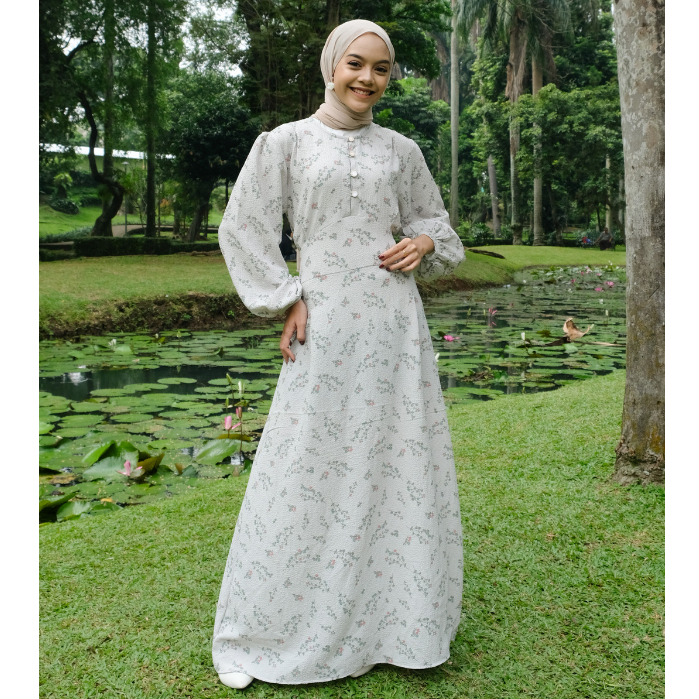 DRESS AURELIA KRINKLE PREMIUM GAMIS DRESS PANJANG MUSLIM B673