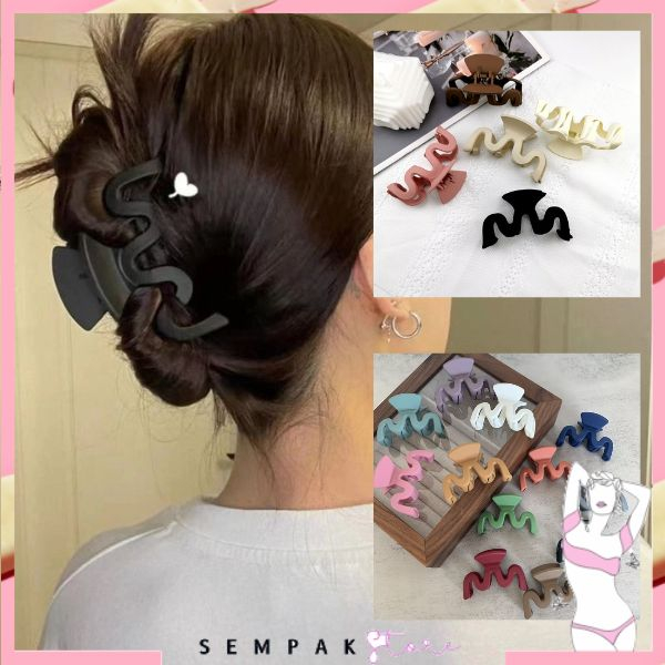 SS Jepit Rambut Lengkungan Wanita Doff Jedai Gelombang Jepitan Jepitan Rambut Fashion Aksesoris Wanita Korea Import