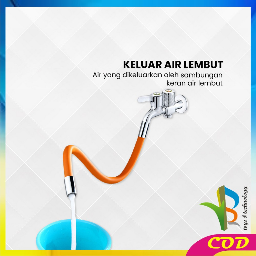 RB-C838 Selang Sambungan Kran Air Universal 1/2 Inch 360 Derajat / Alat Penyambung Kepala Keran Air Wastafel Pipa Elastis