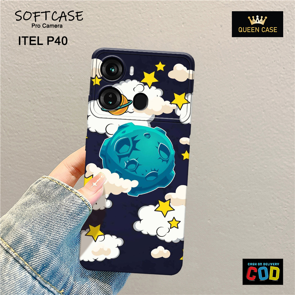 Softcase Hp Itel P40 Terbaru - Fashion Case Astronot - Case Hp Itel P40  - Casing Hp Itel P40 - Kesi