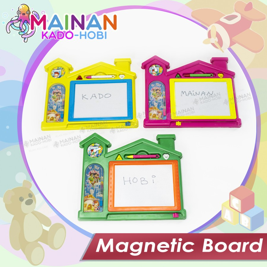 HADIAH LEBARAN MAINAN ANAK EDUKASI PAPAN TULIS MAGNET MAGIC BOARD