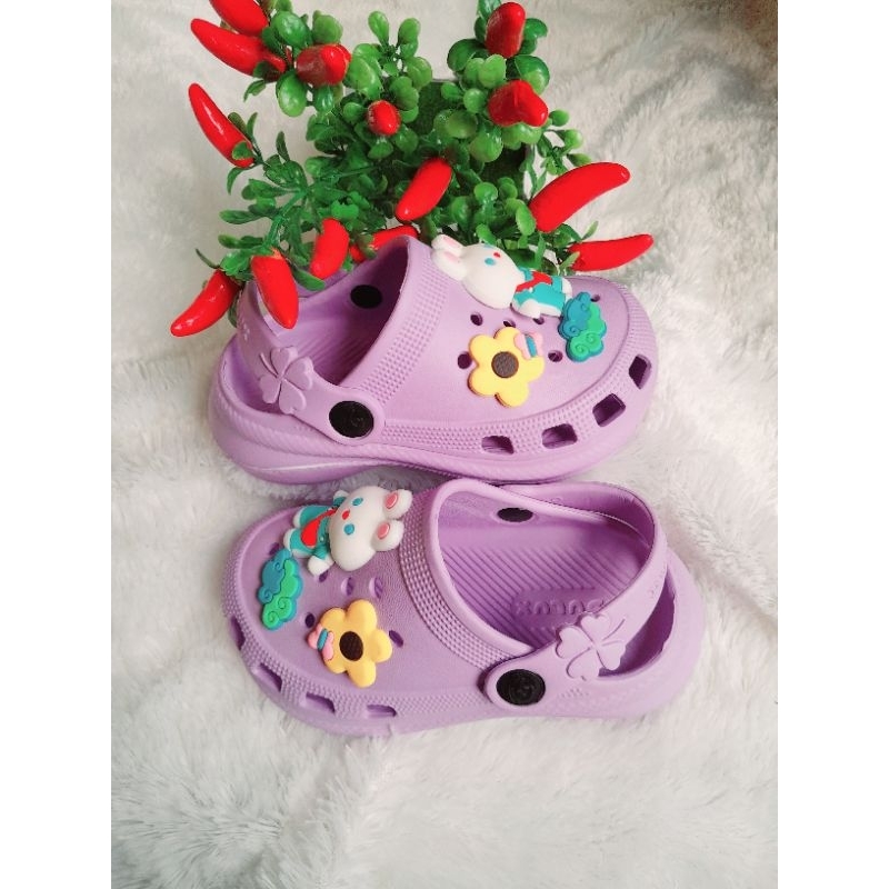 Sandal Fujia anak bayi sampai Tk jibitz Mixue terbaru jelly Eva ringan nyaman