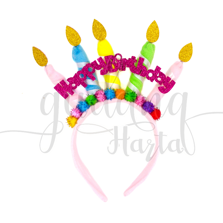 Bando Birthday Candle Bandana Model Llilin Ulang Tahun Unik GH 211161