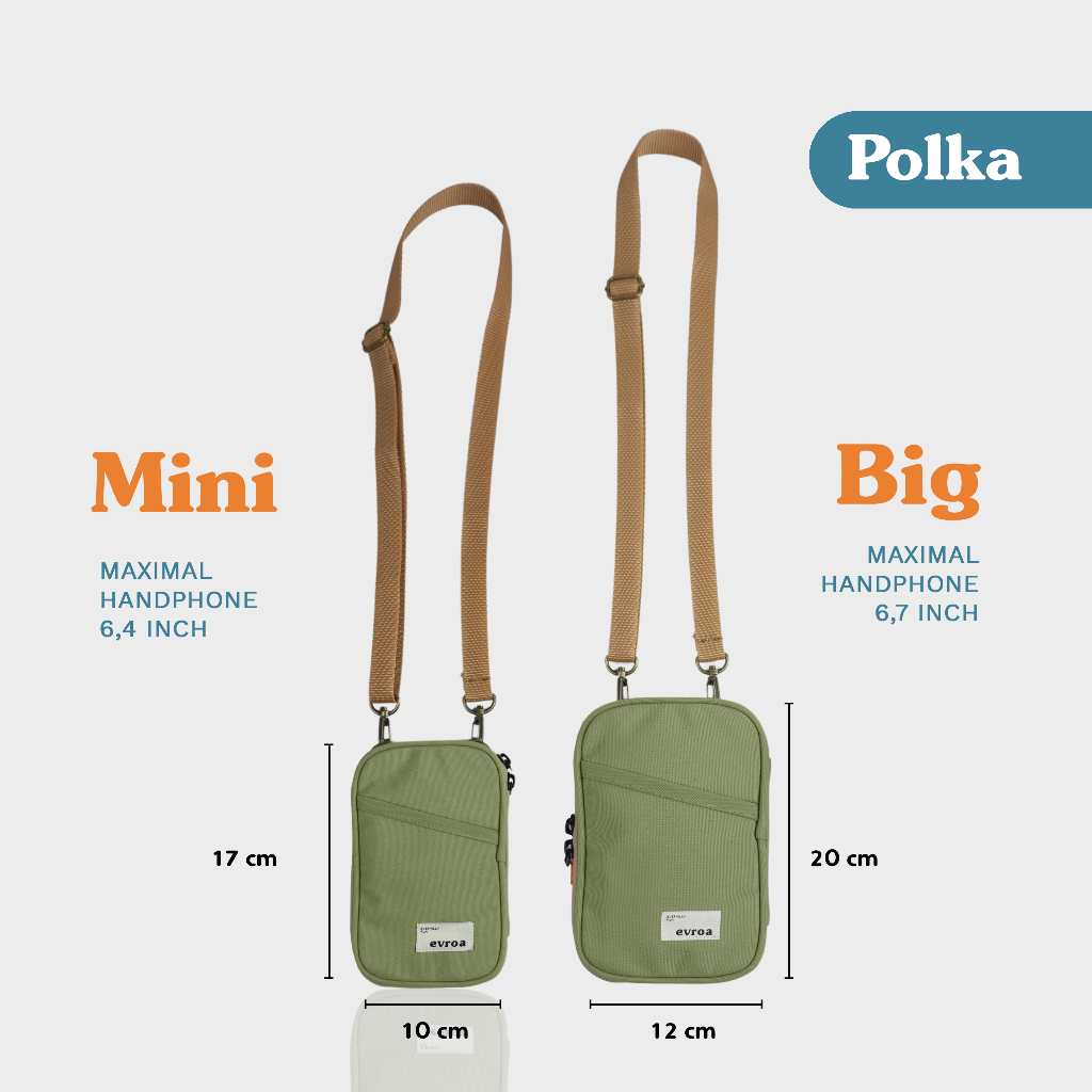 Evroa Polka Sling Phone - Sage Green