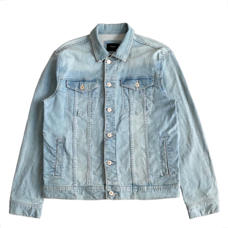 Polham trucker denim jacket light blue jaket jeans outer outerwear