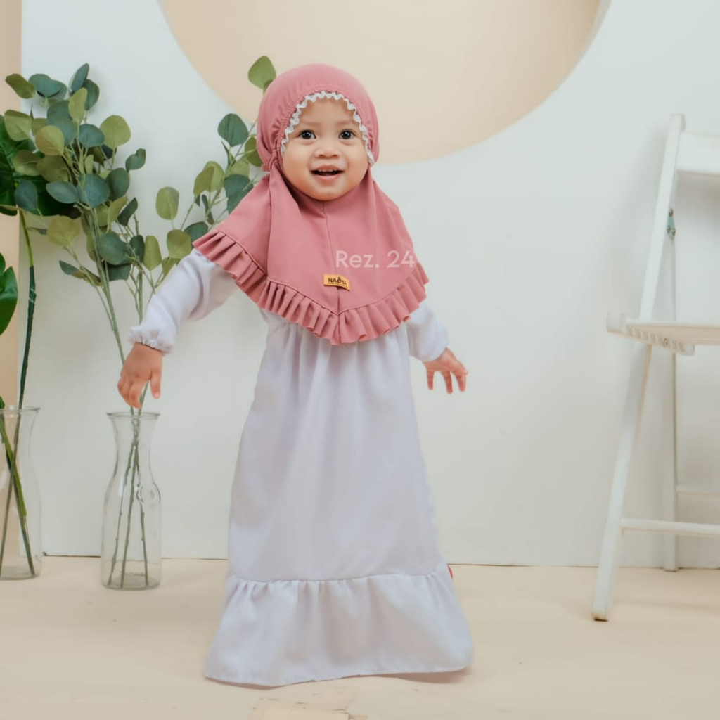 HIJAB INSTAN BABY REMPEL USIA NEW BORN - 2 TAHUN