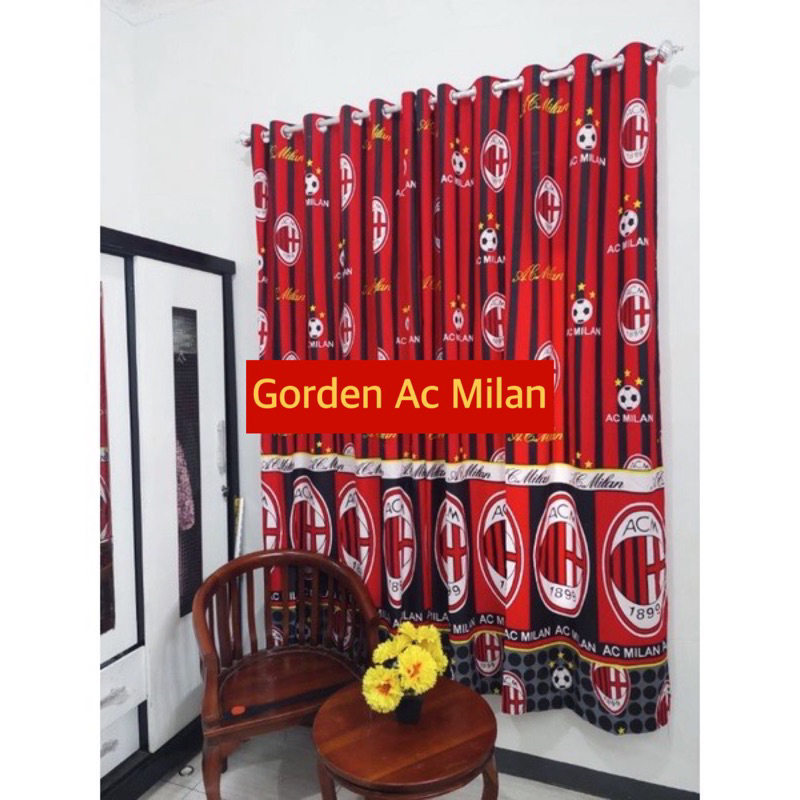 [ PINTU DAN JENDELA ] GORDEN SMOKRING + PONI KARAKTER BOLA AC MILAN MERAH