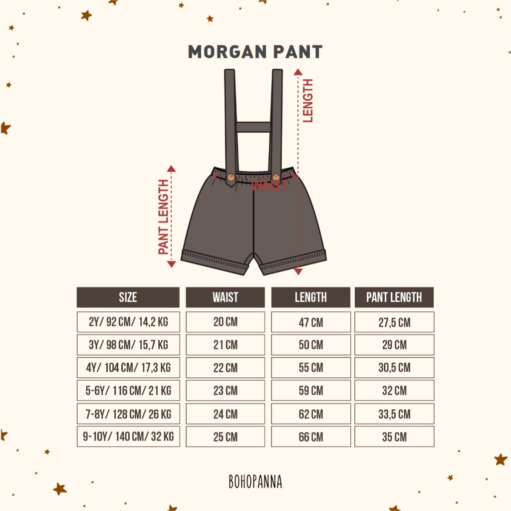 BOHOPANNA | BOHO | BOHO PANNA MORGAN PANT OVERALL| CELANA SUSPENDER ANAK UNISEX USIA 0-10 TAHUN|BOHOPANNA