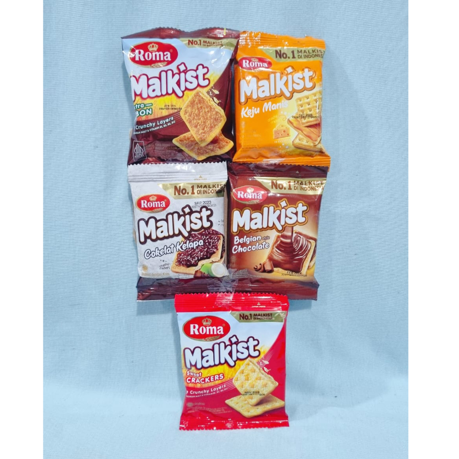 

Roma Malkist Crackers / Abon / Keju Manis / Belgian Chocolate / Cokelat Kelapa (5 Pcs)