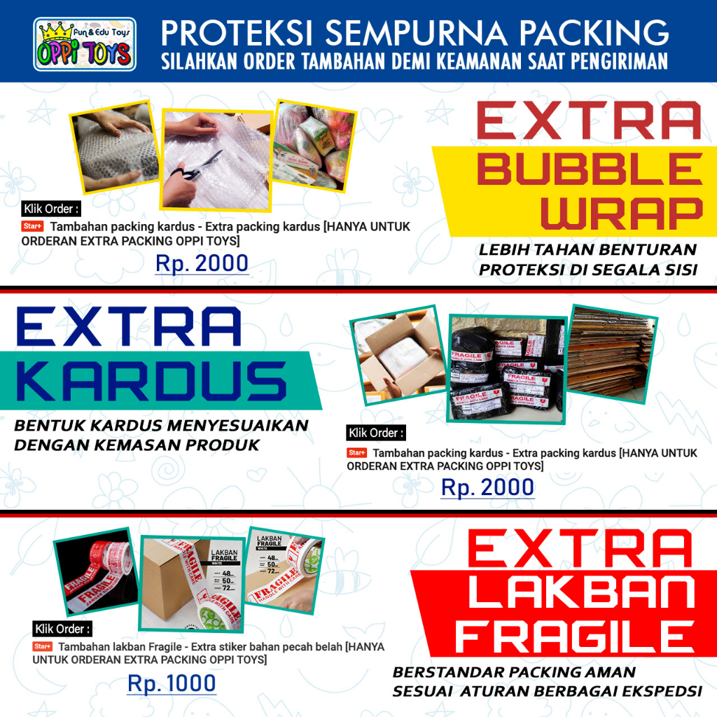 

Tambahan lakban Fragile - Extra stiker bahan pecah belah [HANYA UNTUK ORDERAN EXTRA PACKING OPPI TOYS]