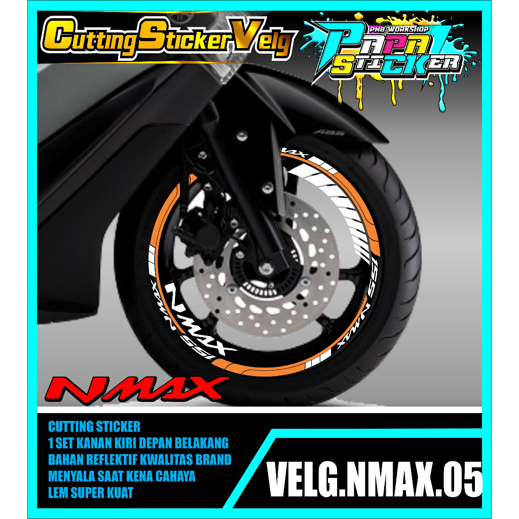 STIKER VELG NMAX CUTTING STICKER VELG CUTTING VARIASI NMAX  LIS BAN/VELG 05
