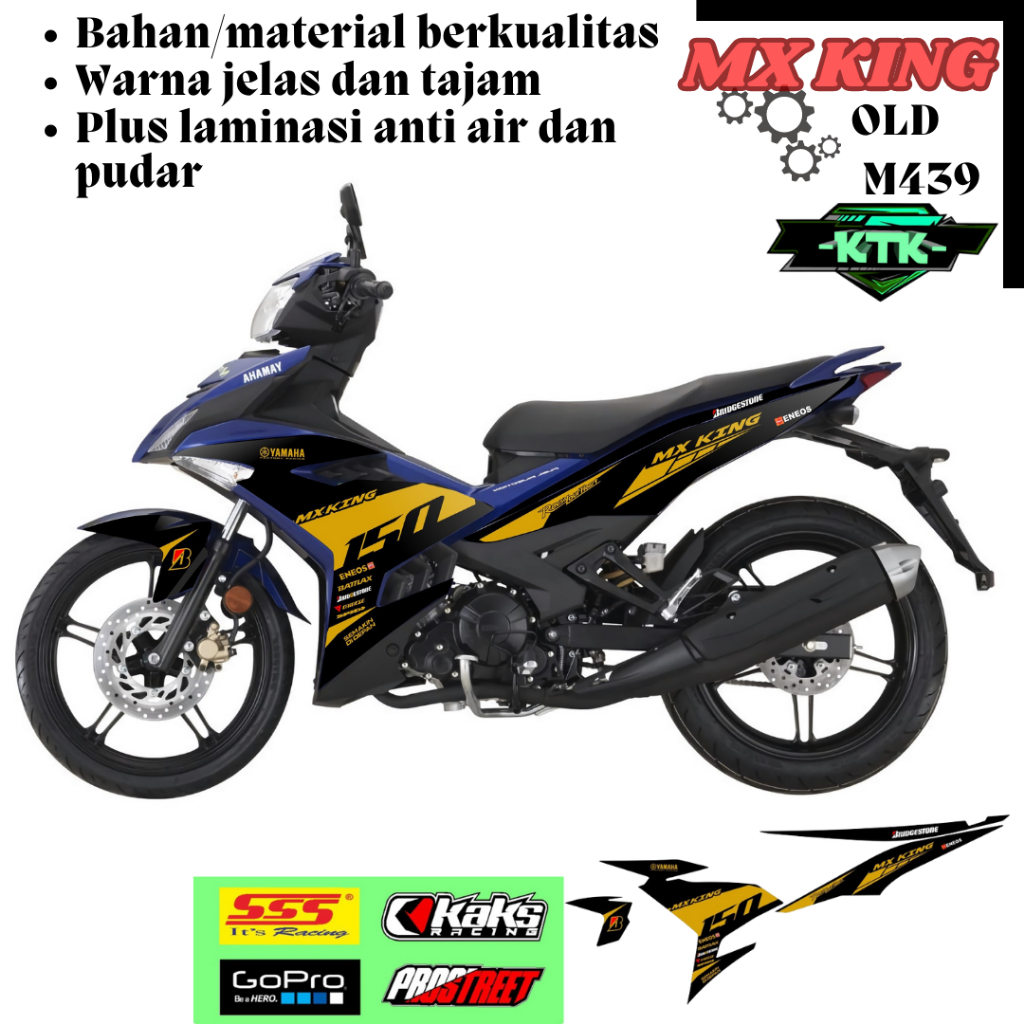 Sticker Striping Lis Motor Yamaha Yamaha MX KING 150 Tahun 2015 2016 2017 2018 2019 M439 Stiker Deca