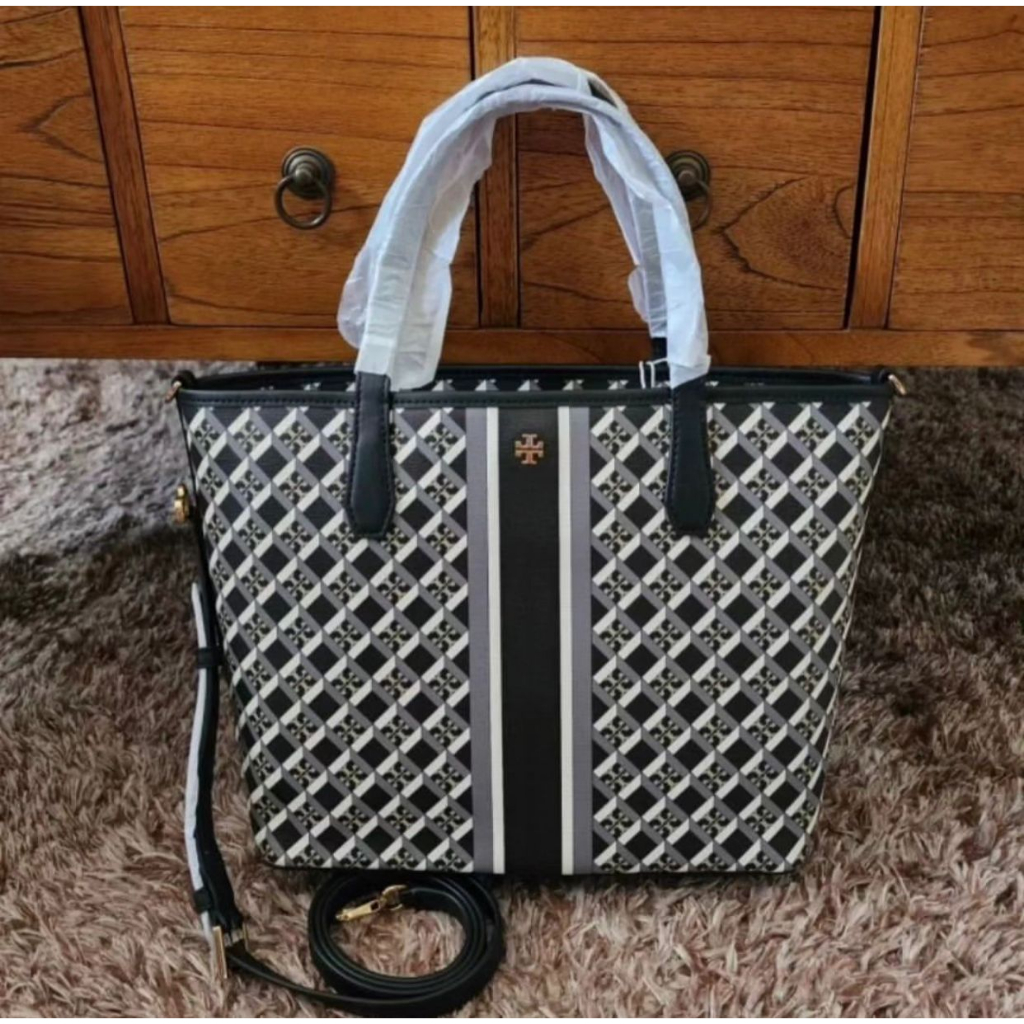 Tory Burch Geo Logo Mini Tote Bag
