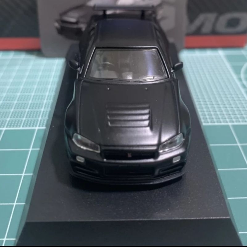 Kyosho 1/64 Nismo R34 Z-Tune Matte Black Nissan Skyline GT-R 34