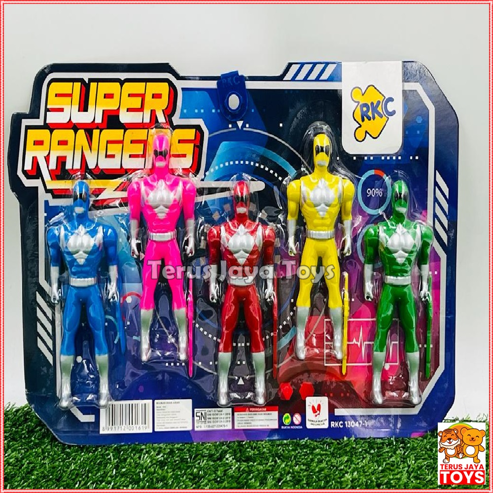 Mainan figur power rangers justice isi 5pcs/mainan robot power ranger / mainan super hero