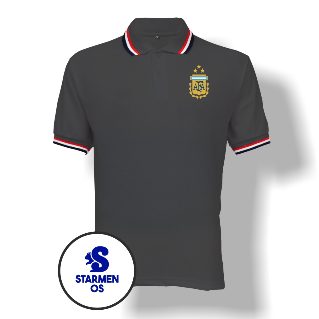 Kaos Wangki Polo T-Shirt Pria Kerah 3 List Logo ARGENTINA 3 STAR