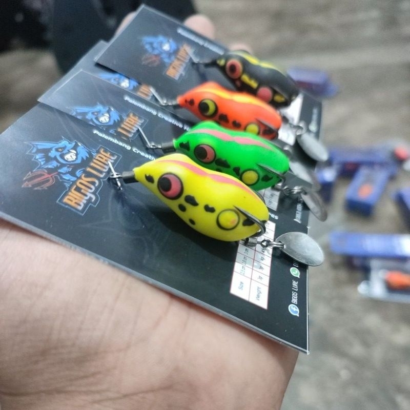 SOFT FROG 3CM BIGOS LURE I UMPAN CASTING IKAN GABUS