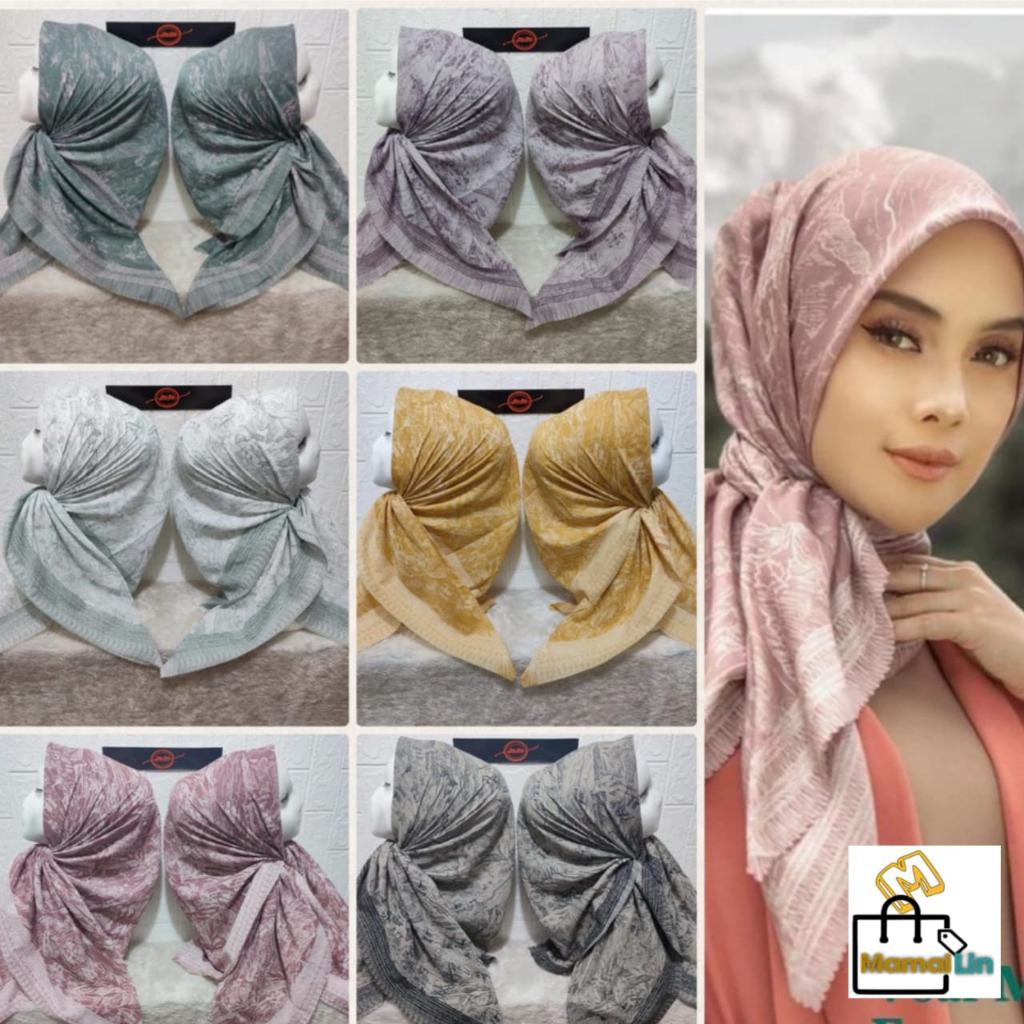 Hijab Segiempat Premium Voal Motif LC Farsya Adeeva