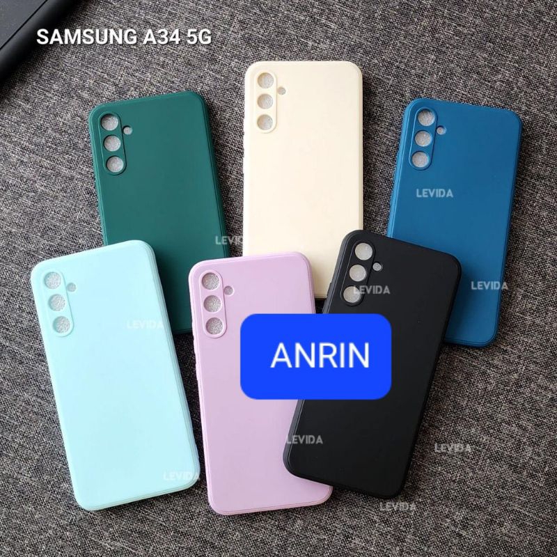 SAMSUNG A34 5G CASE MACARON SQUARE ANTI DEBU CASING SOFTCASE SILIKON