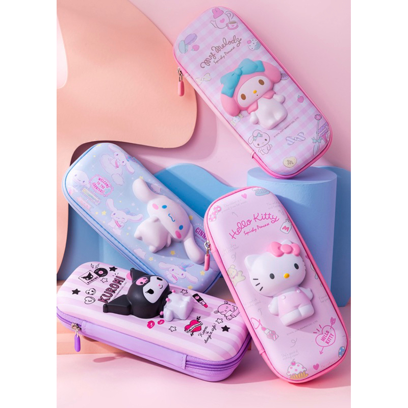 Kotak Pensil Anak Squishy Motif Kuromi Melody Kitty Cinnamoroll Good Quality