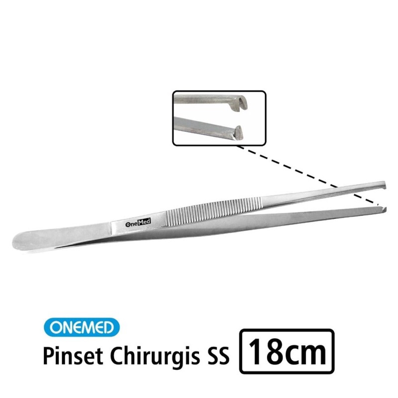 Pinset Chirurgis 18cm Fine A Stainless Steel Onemed