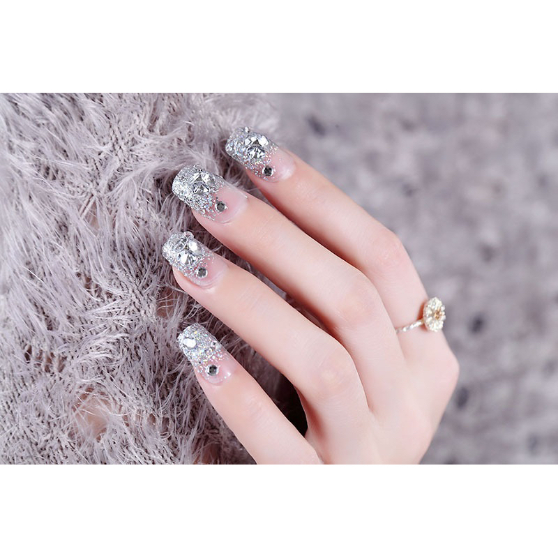 Kuku Palsu 【B73，lem sticker】Nikah Wedding False Nailart Pengantin Tangan