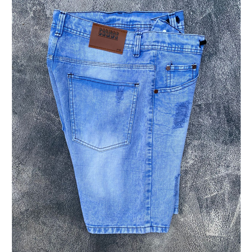 Celana Jeans Pendek Pria Jumbo Sobek-sobek Original Palmas