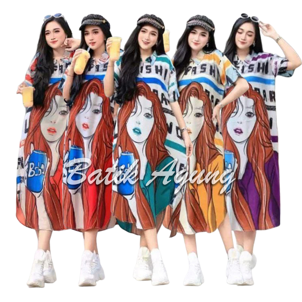 Daster Kekinian Busui Cantik Lucu / Daster Karakter Lucu Imut Murah / Baju Tidur Wanita Kekinian