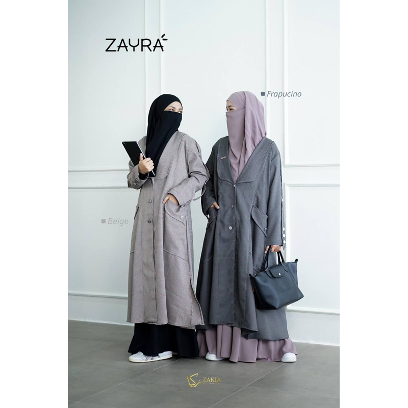 Cardigan Muslimah / Zayra Long Coat by Zakia / Jaket Wanita / Outer