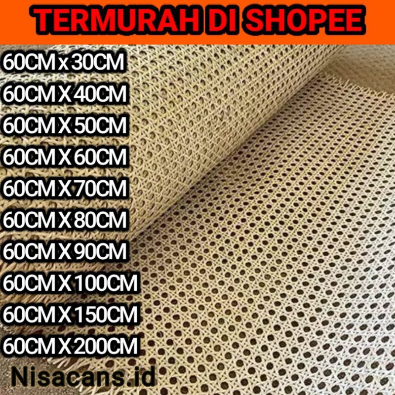 ROTAN-LEMBARAN ANYAMAN ROTAN ALAMI/ROTAN WEBBING MOTOERO KEMBANG TANJUNG