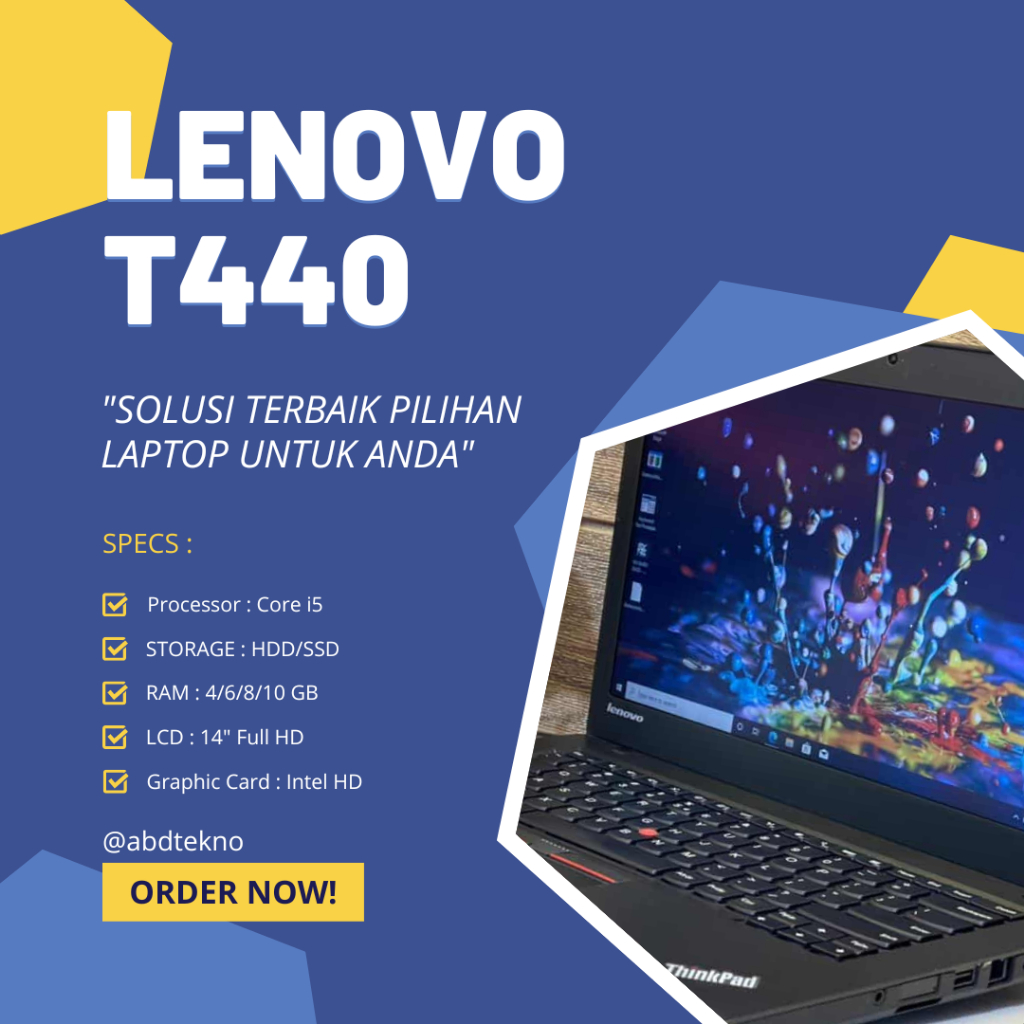 LAPTOP LENOVO THINKPAD T440 - CORE i5 - SPEK GAHAR