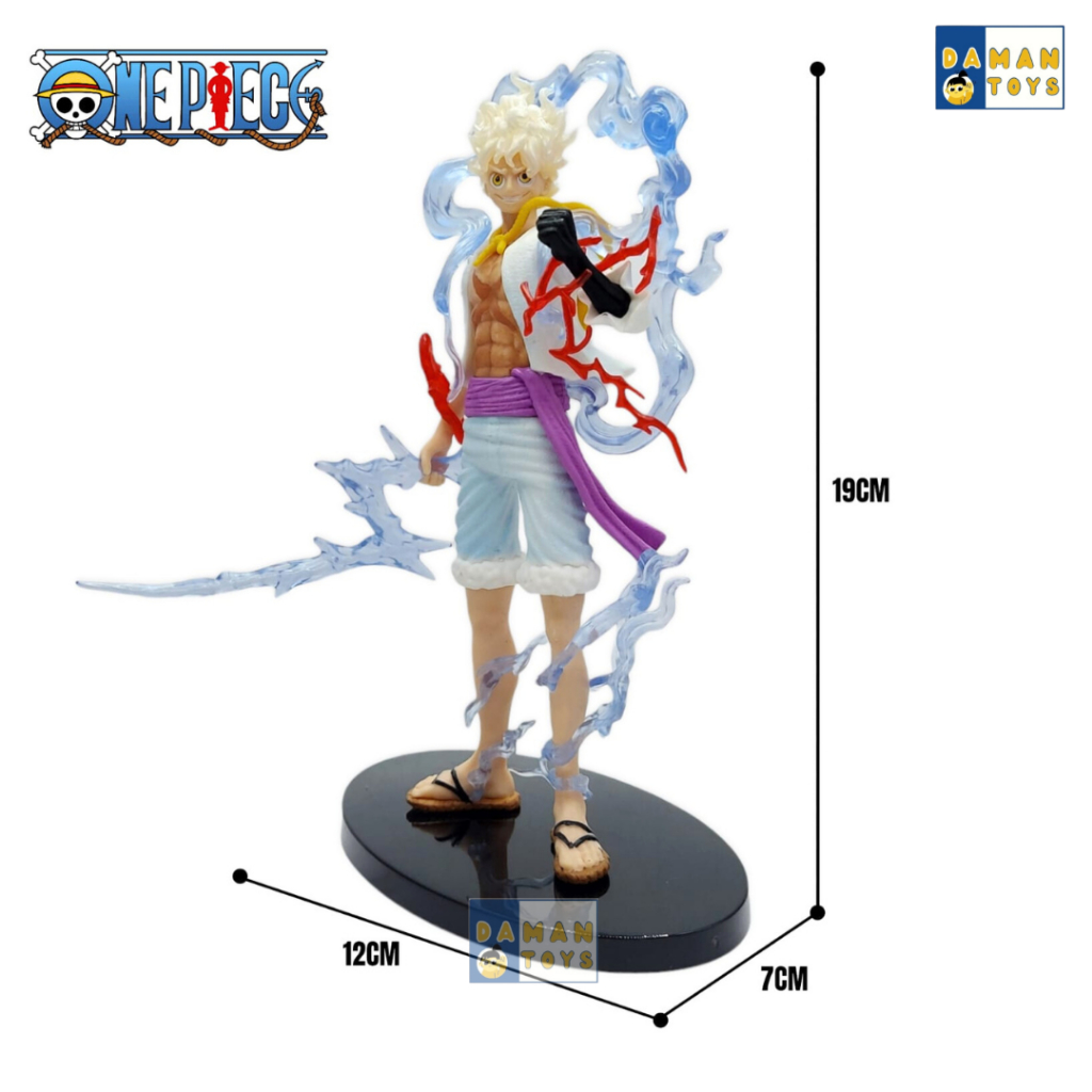 Action Figure One Piece Gear 5 Luffy Figure Sun God Hercules Nika Anime Figur Pajangan