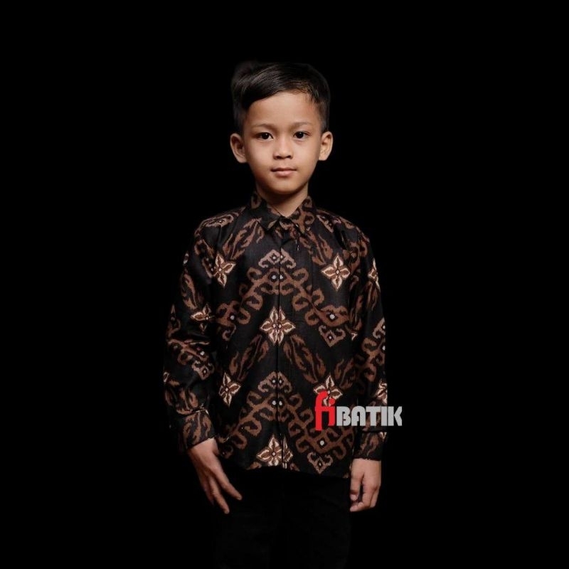 Batik anak lengan panjang umur 3-13 tahun batik Pekalongan hem anak size m l xl xxl fashion anak kemeja anak formal batik anak