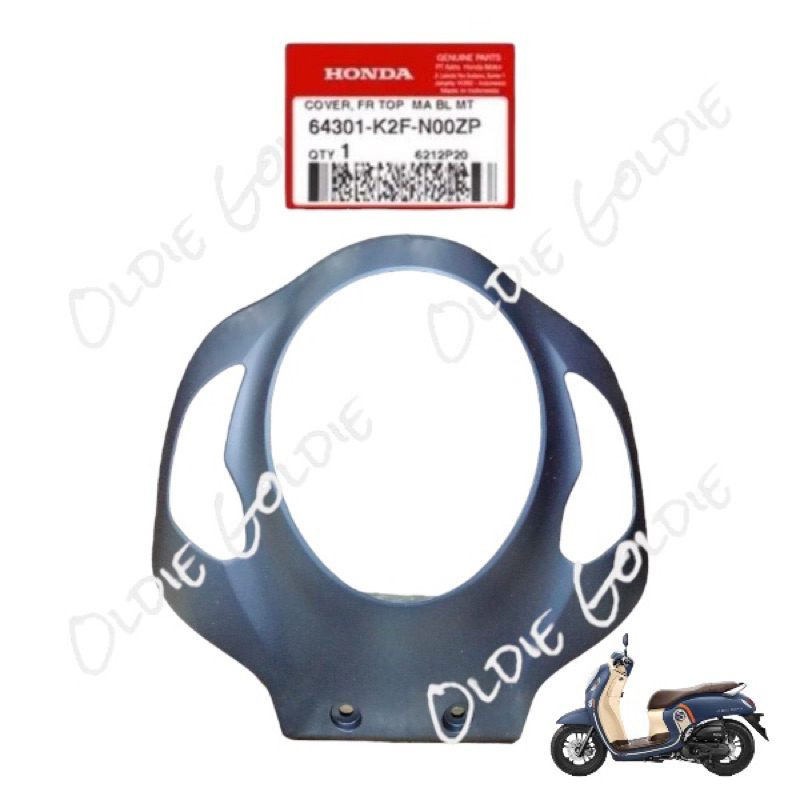 64301-K2F-N00ZP Cover Front Panel Tameng Lampu Depan Scoopy eSP LED 2021 K2F Biru Doff