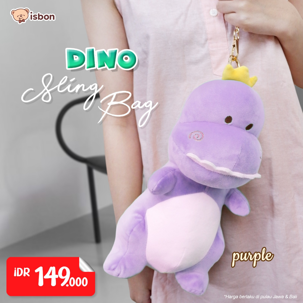 ISTANA BONEKA Tas Sling Bag Dino Karakter Dinosaurus Lucu Bahan Premium Tas Selempang Anak