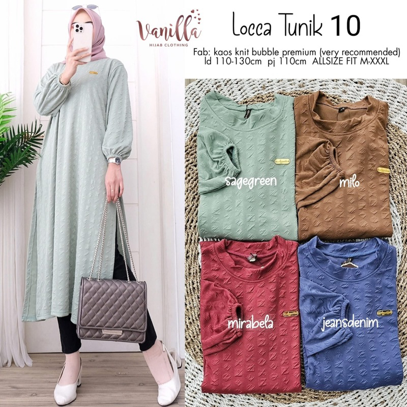 Lozy Long Tunik / Pocky Long Tunik / Locca Tunik by Vanilla / Tunik Rib Knit Murah / Atasan Jumbo Ka